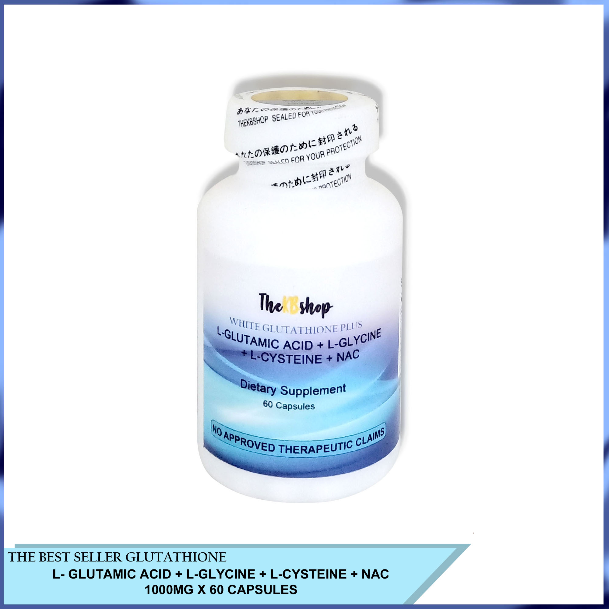 White Glutathione Capsules 1 Bottles